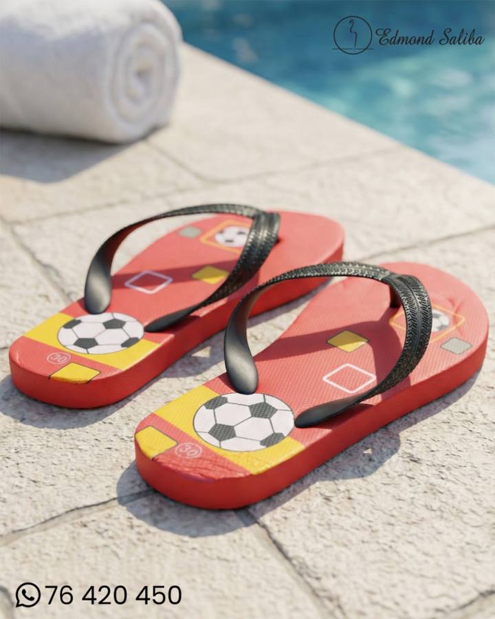 Flip Flops Kids Boys Football