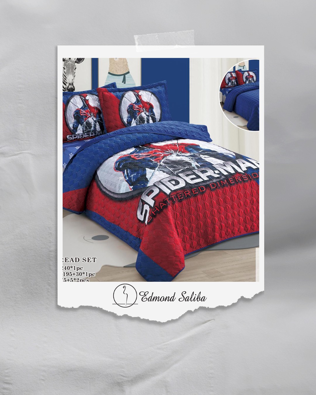Blanket polycotton spiderman