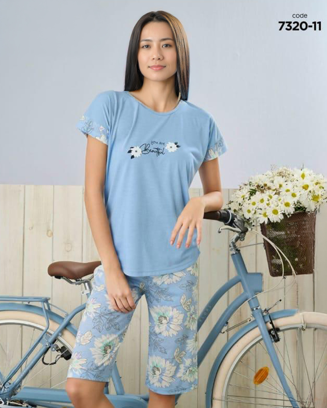 Pyjama Pantacour Flowers 7320-11